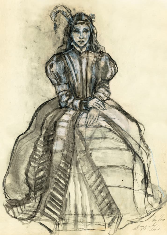 Gothic Fantasy Woman by Ute Rathmann — canvas wall art