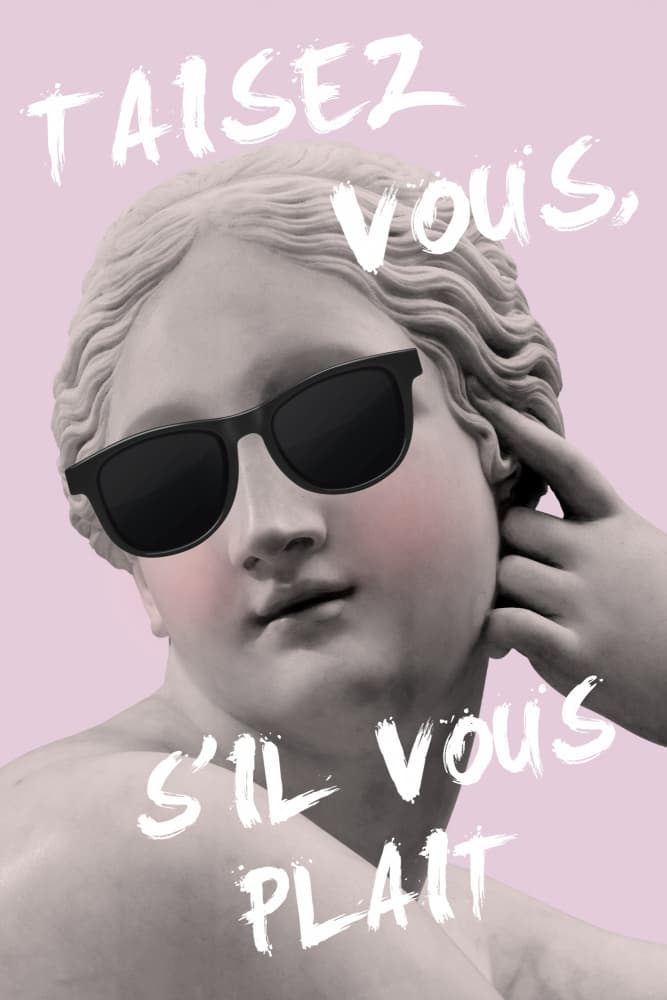 Silence Please Statue by Talitha McQueen — canvas wall art