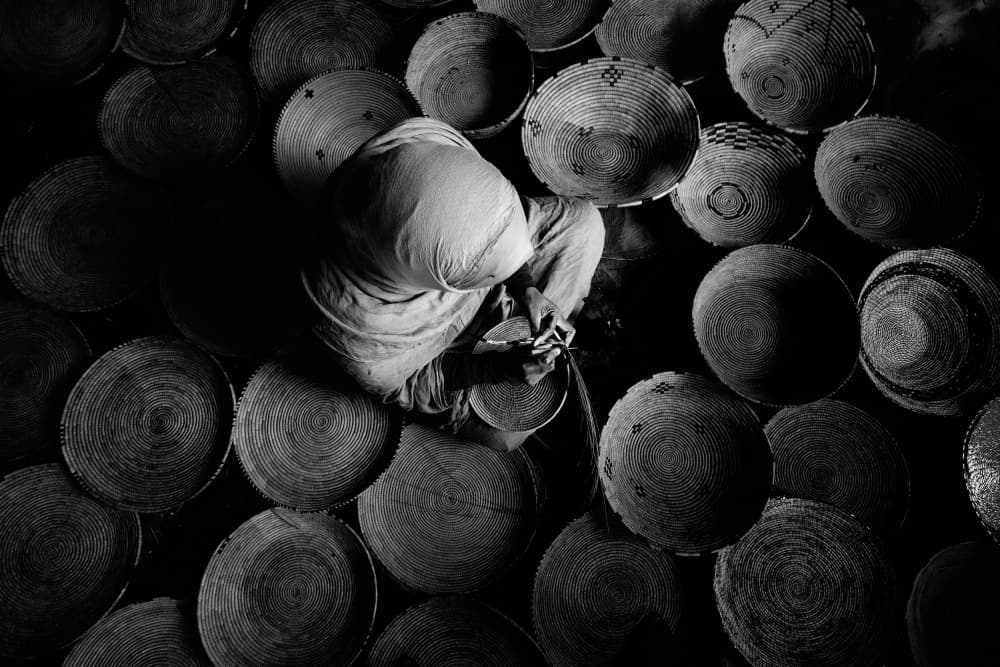 Traditional Basket Weaver by ABDALLAH KHALILI — canvas wall art