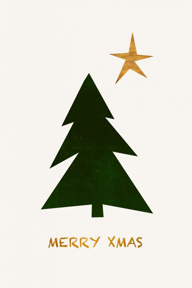 Merry Xmas by Kubistika — canvas wall art