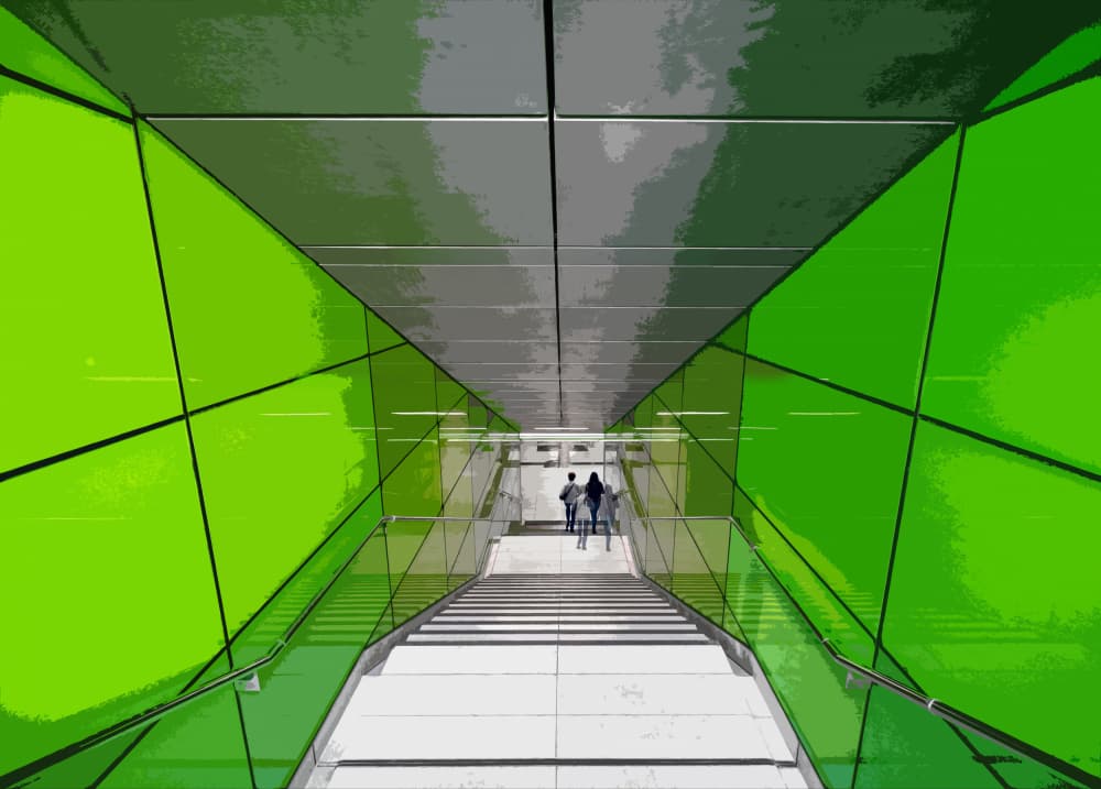Vibrant Green Passage by Roland M Schwerdtfeger — canvas wall art