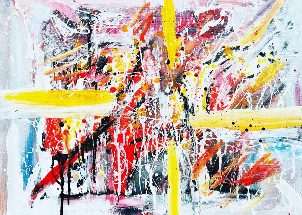 Vibrant Paint Explosion by Annika Tiren — canvas wall art