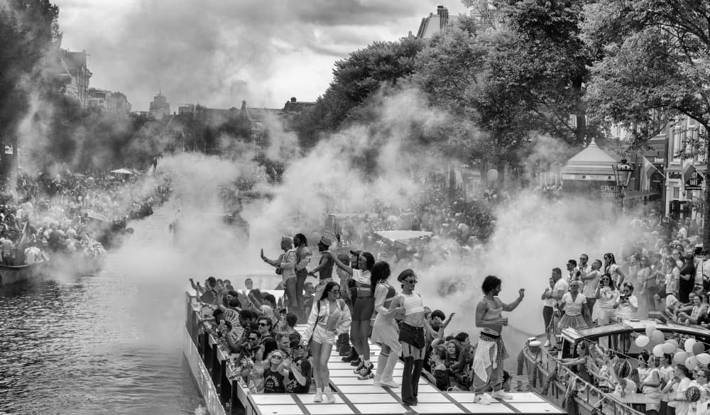 Smoky Canal Celebration by C.S. Tjandra — canvas wall art