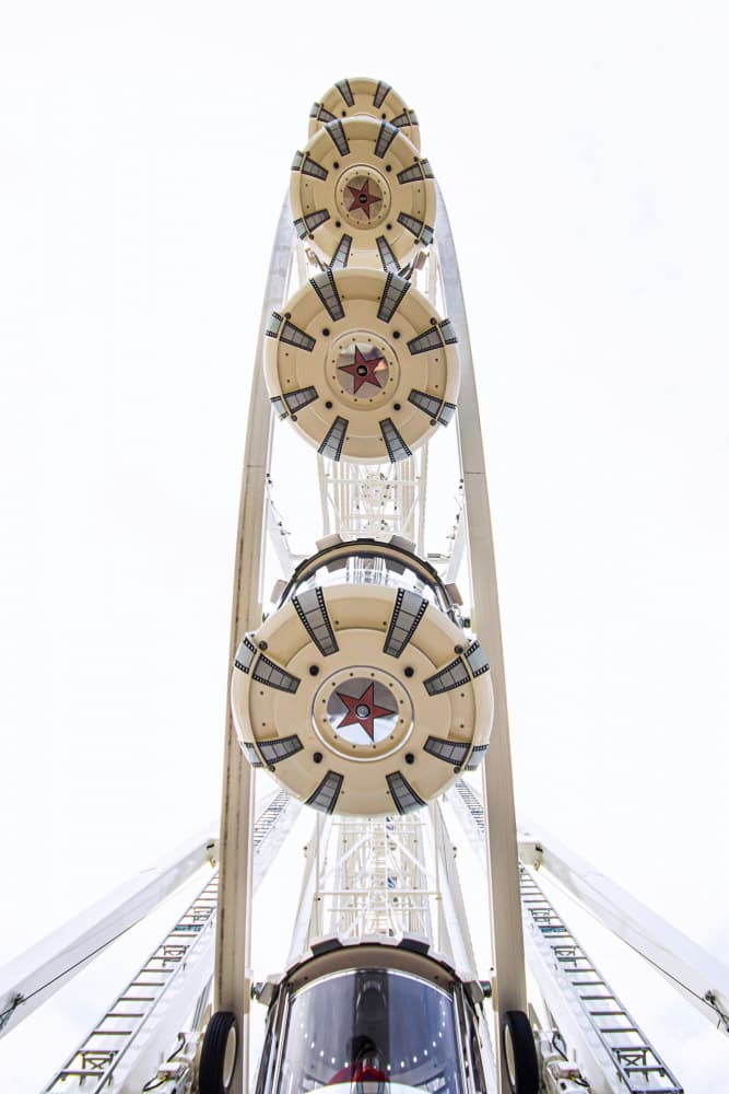 Ferris Wheel Red Star by Ute Jackisch — canvas wall art
