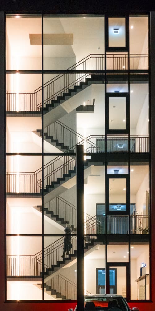 Modern Staircase At Night by FranzStaab — canvas wall art
