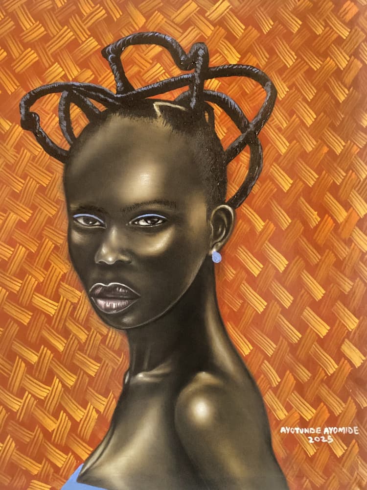 Braided Beauty Portrait by Ayotunde ayomide — canvas wall art