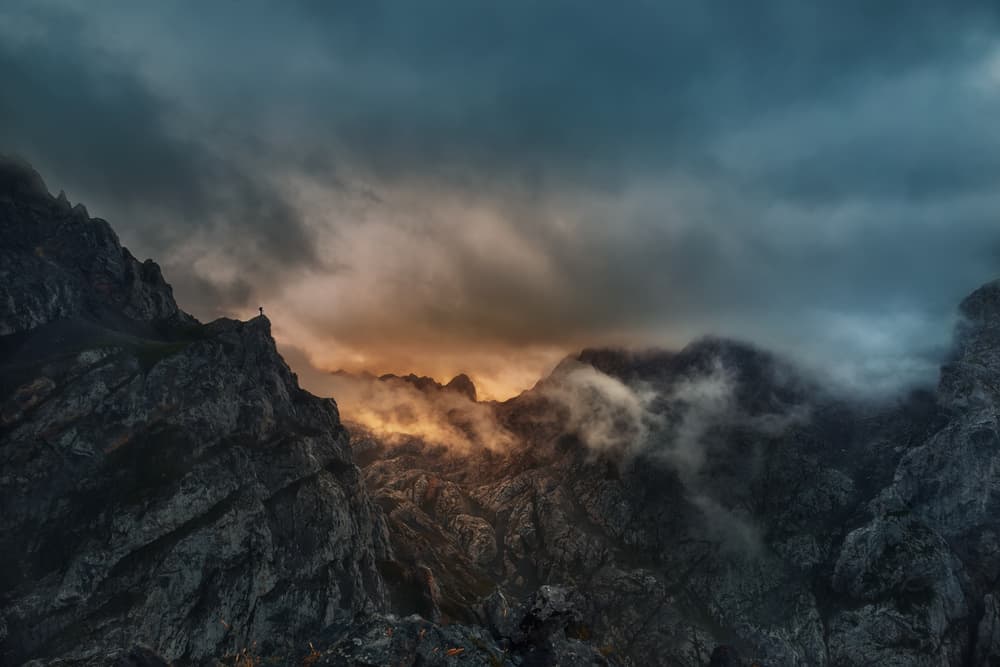 Dramatic Mountain Summit by Carlos Gonzalez — canvas wall art