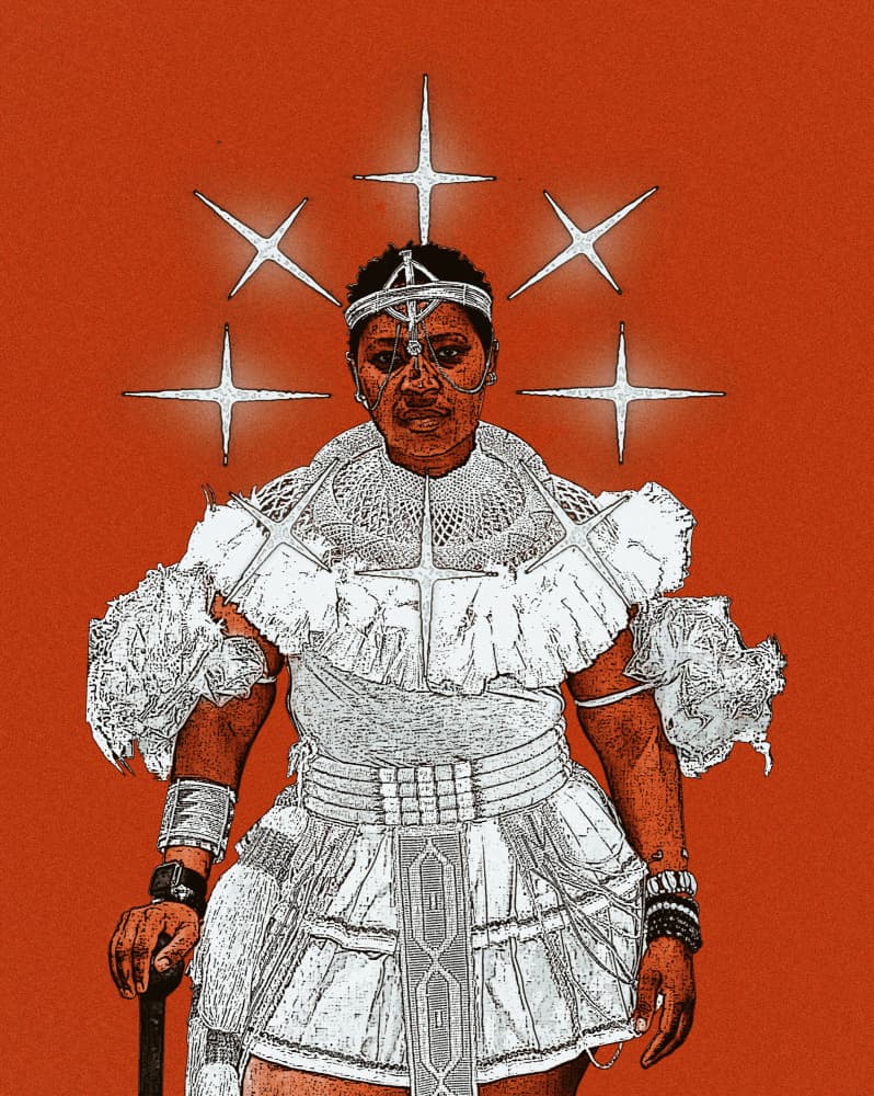 Regal Star Goddess by Mathabela Madiela — canvas wall art
