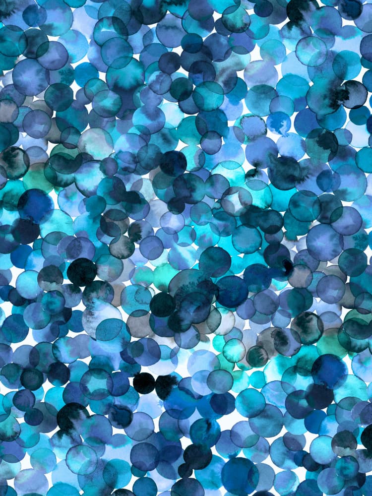 Serene Blue Watercolor Circles by Ninola Design — canvas wall art