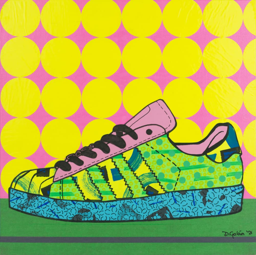 Colorful Pop Art Sneaker by David Galan — canvas wall art