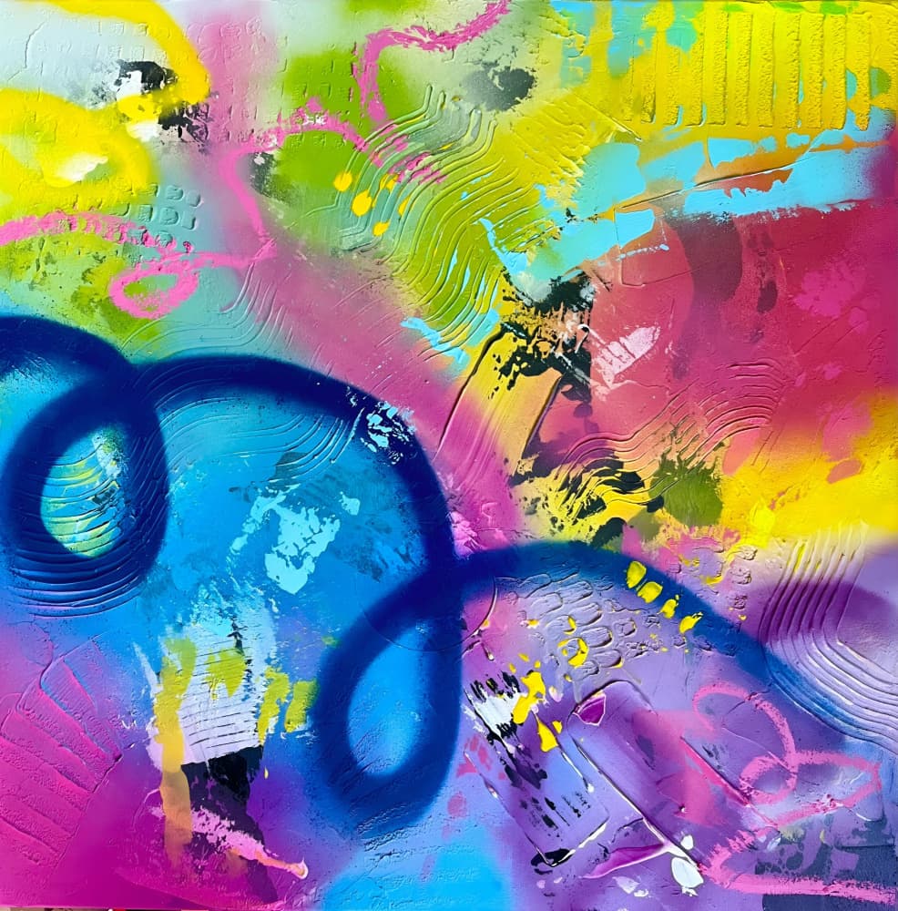 Vibrant Abstract Swirls by Kajsa Bergström — canvas wall art