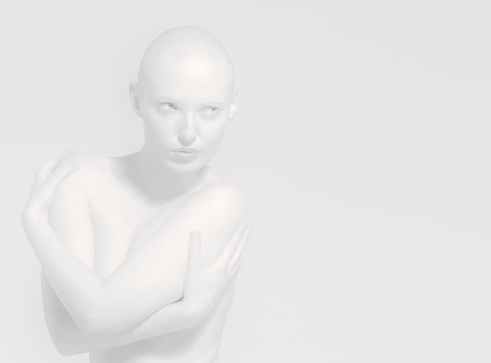 Bald Woman Portrait by Ari Kordonsky — canvas wall art