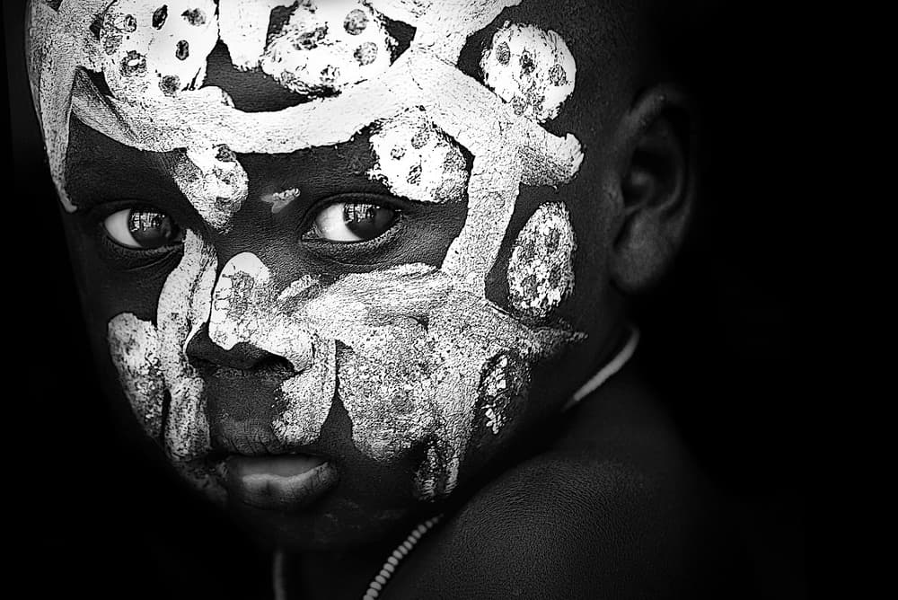 Child With Painted Face by Sergio Pandolfini — canvas wall art
