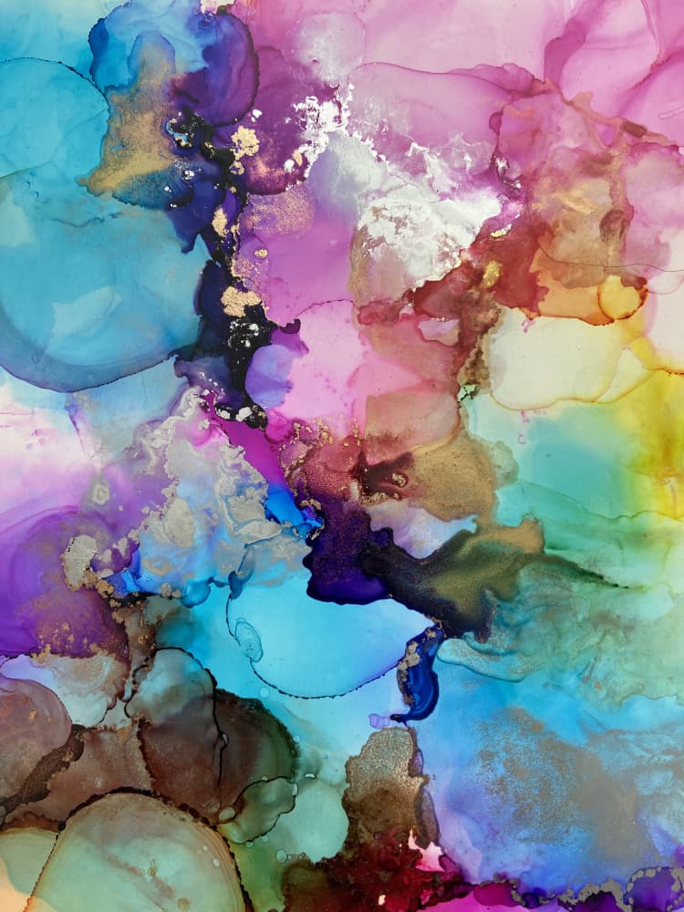Vibrant Fluid Abstract by Irene Chua — canvas wall art
