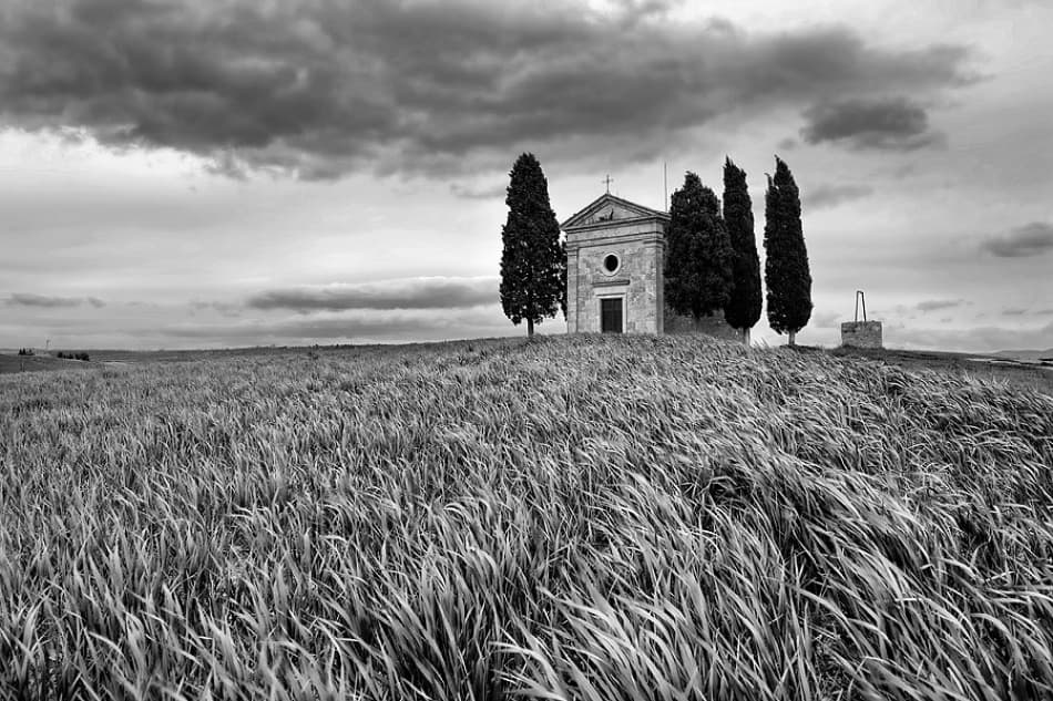Dramatic Tuscan Chapel by Jure Kravanja — canvas wall art