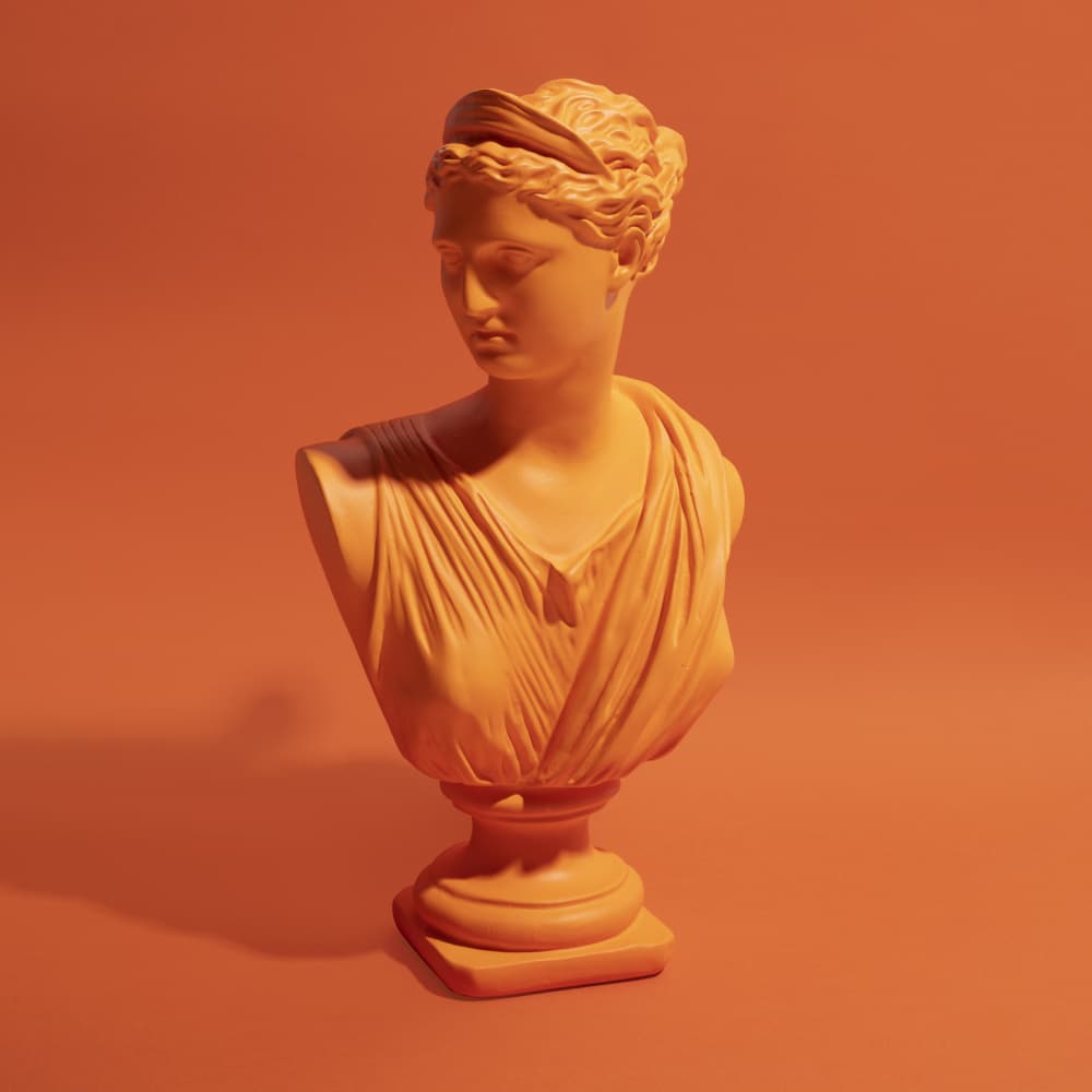 Terracotta Goddess Bust by Julia Ramiro — canvas wall art