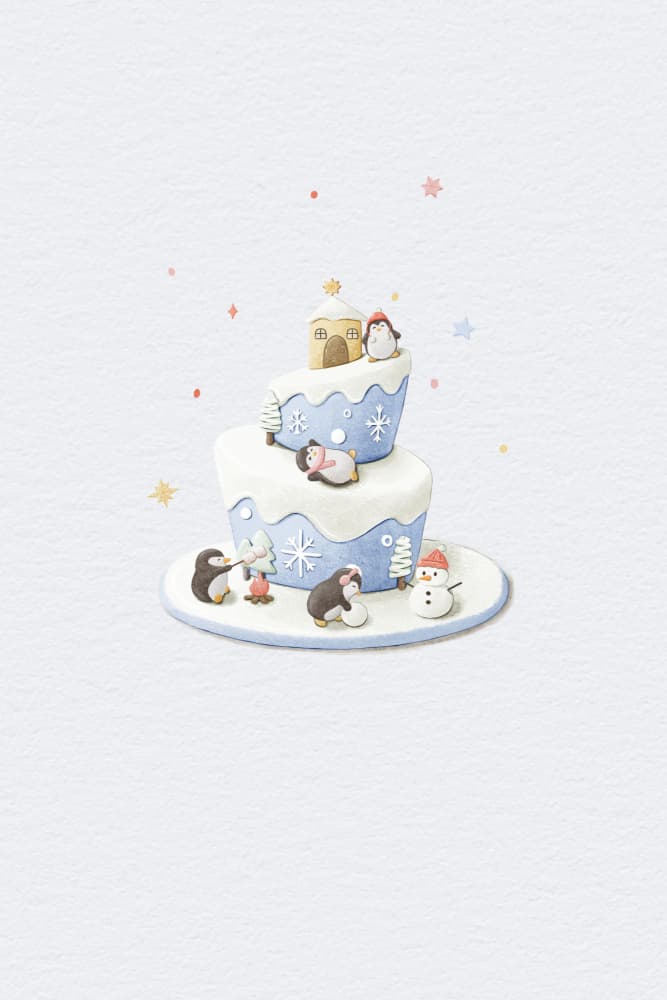 Whimsical Winter Cake by Xuan Thai — canvas wall art