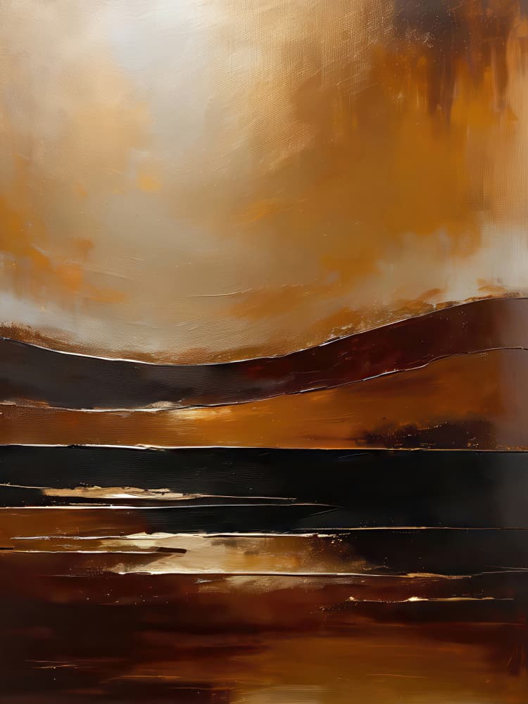 Abstract Sunset Landscape by Alpenglow Workshop — canvas wall art