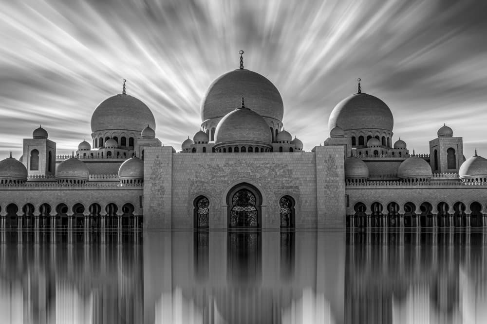 Grand Mosque Reflection by Emil abu milad — canvas wall art