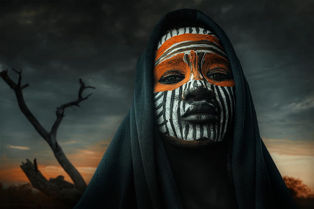 African Tribal Gaze by Svetlin Yosifov — canvas wall art