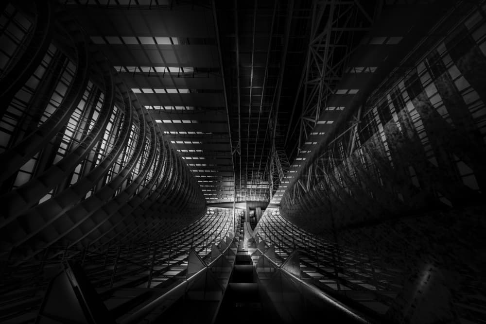Industrial Architecture Lines by Yoshihiko Wada — canvas wall art