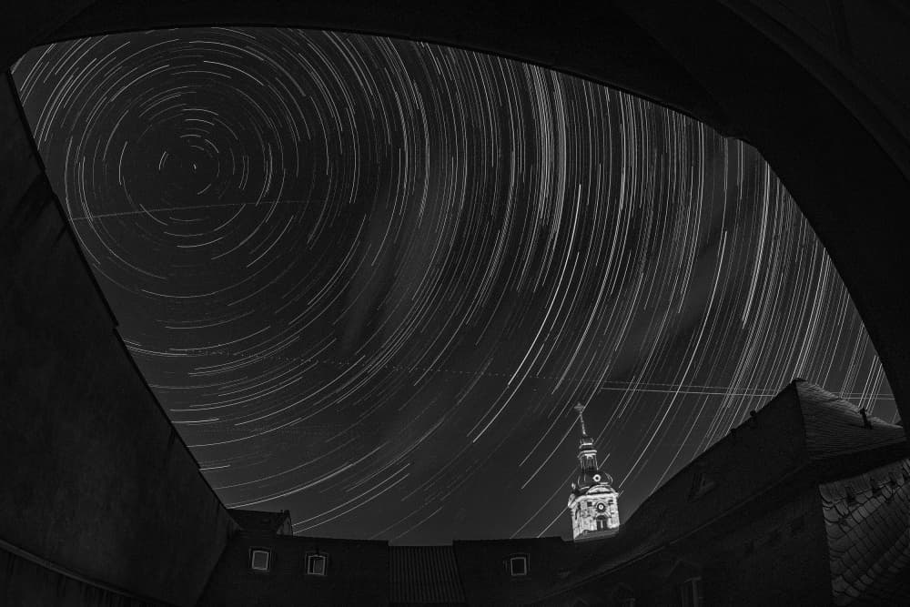 Spiraling Starry Night by Eiji Yamamoto — canvas wall art