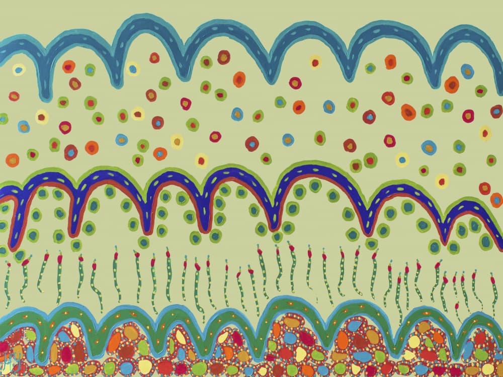 Colorful Organic Pattern by Helen Joynson — canvas wall art