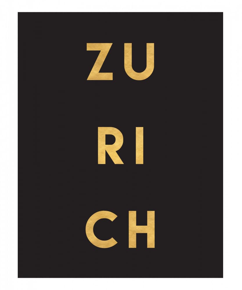 Zurich Gold Text by Emiliano Deificus — canvas wall art