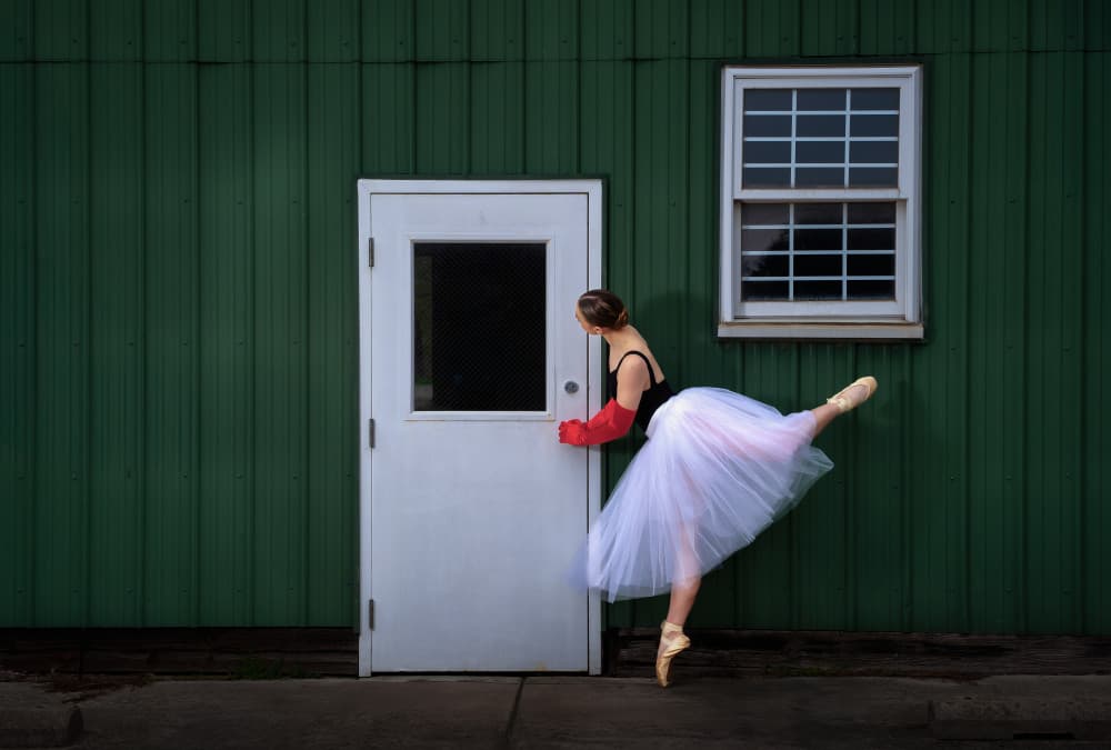 Ballerina at the Door by Catherine Wang — canvas wall art