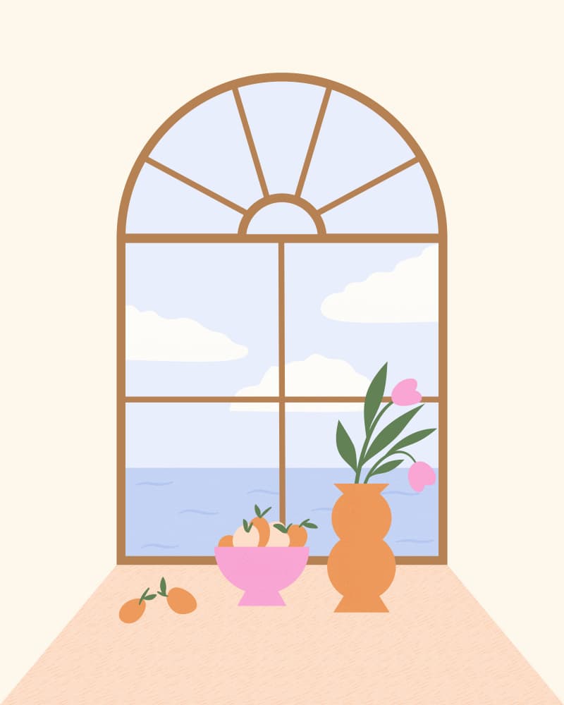 Coastal Window Still Life by Artprink — canvas wall art