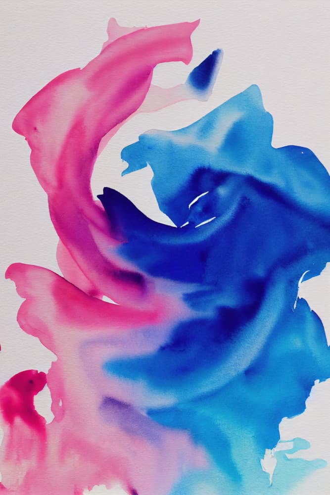 Fluid Pink Blue Blend by Mauro — canvas wall art