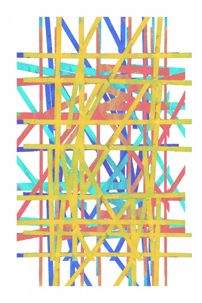 Vibrant Geometric Grid by cartissi — canvas wall art