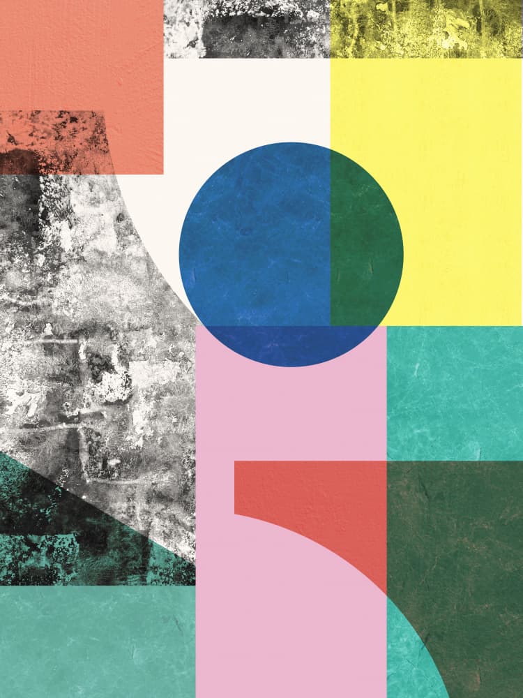 Vibrant Geometric Composition by Vitor Costa — canvas wall art