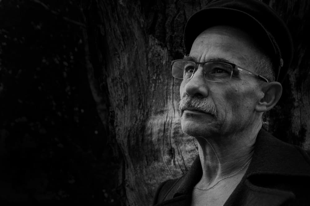 Contemplative Man Portrait by Christine von Diepenbroek — canvas wall art