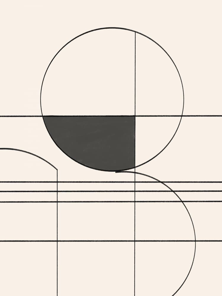 Modern Geometric Balance by Little Dean — canvas wall art