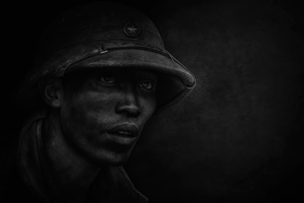 Dark Military Gaze by Svetlin Yosifov — canvas wall art