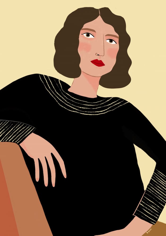 Elegant Woman Portrait by Sharyn Bursic — canvas wall art