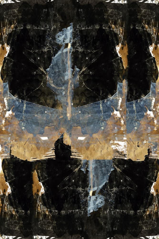 Dark Gold Abstract Layers by cartissi — canvas wall art