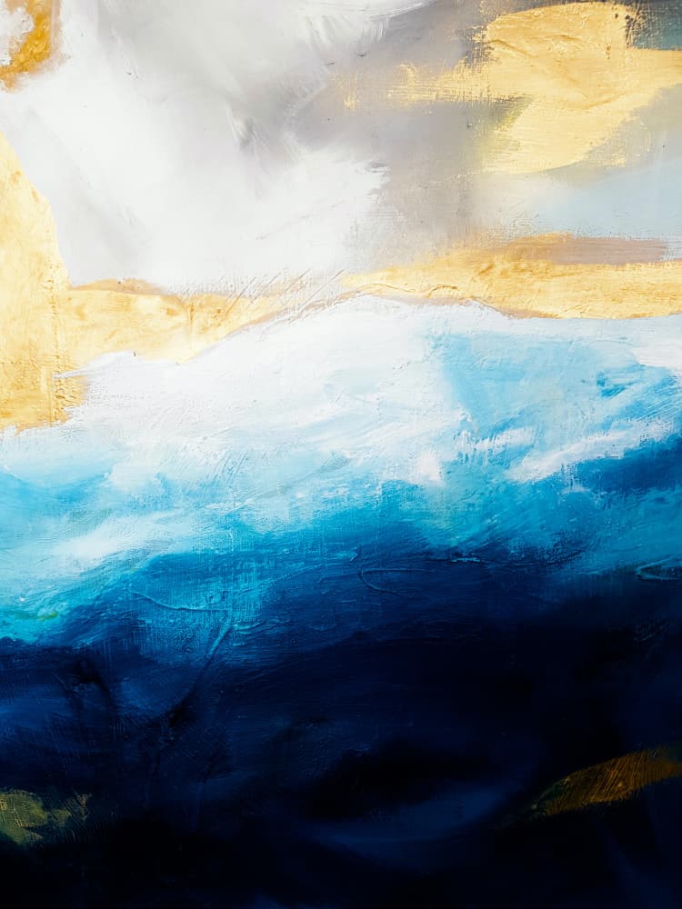 Golden Sea Horizon by Ejaaz Haniff — canvas wall art