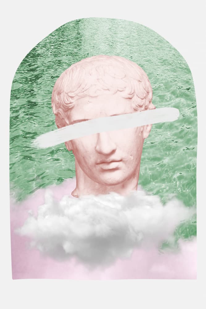 Dreamy Pink Statue by Talitha McQueen — canvas wall art