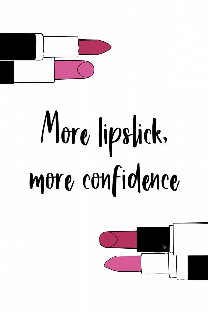 More Lipstick More Confidence by Martina — canvas wall art
