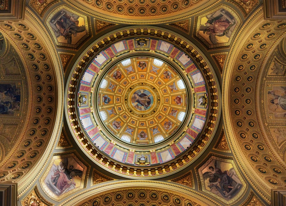 Ornate Golden Cathedral Dome by Fran Osuna — canvas wall art
