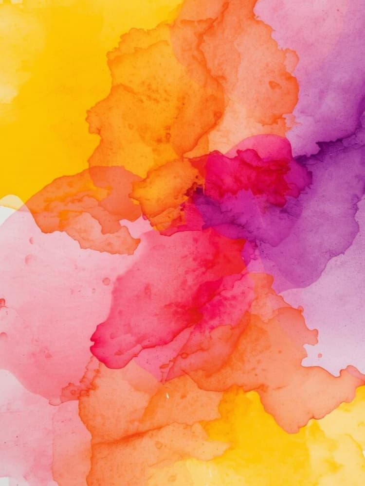 Vibrant Watercolor Abstract by Ohkimiko — canvas wall art