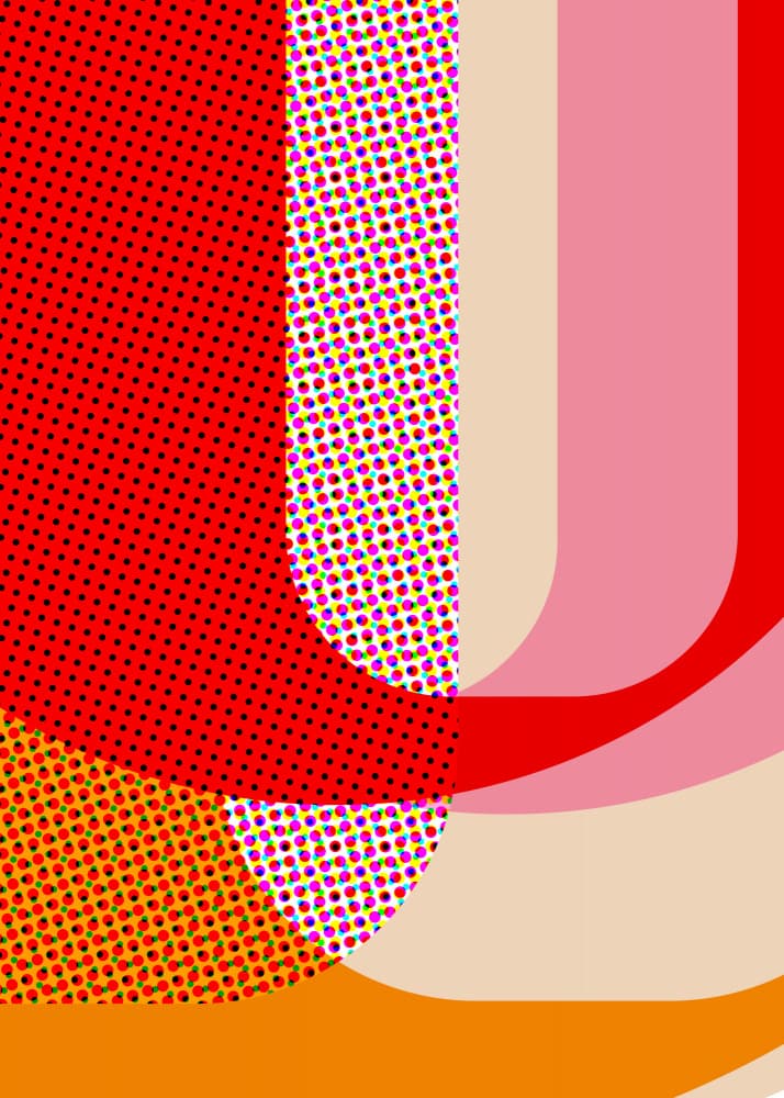 Vibrant Geometric Curves by Leigh Bagley — canvas wall art