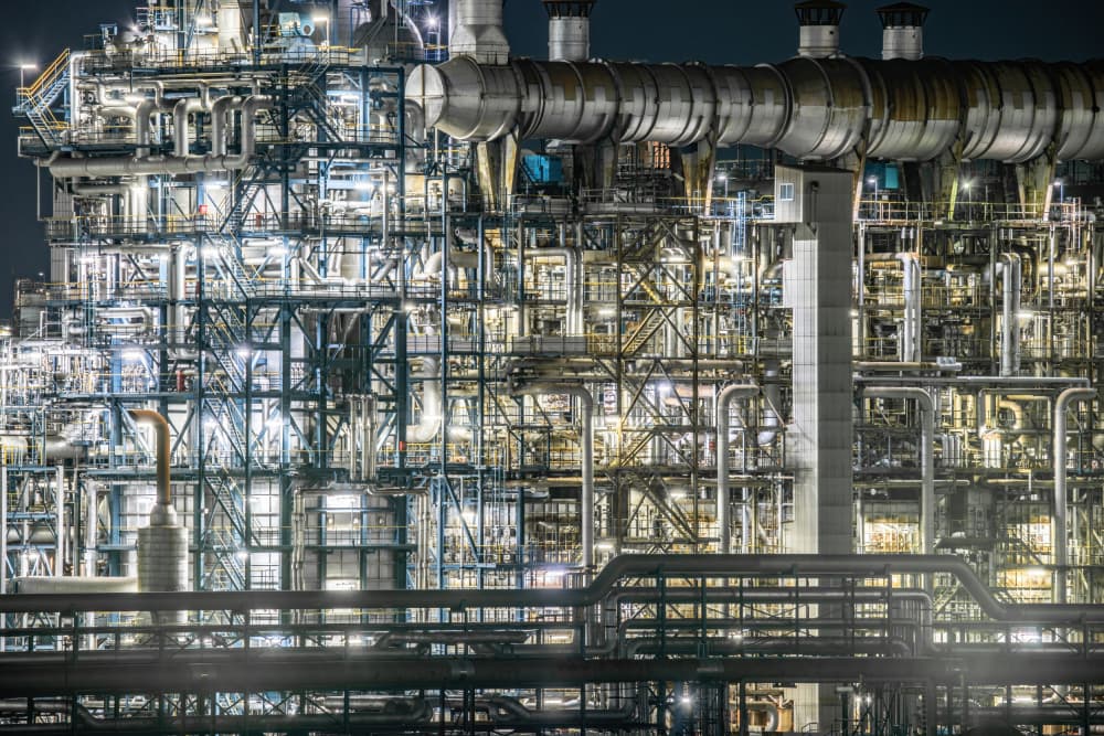 Industrial Night Glow by Kobayashi Tetsurou — canvas wall art