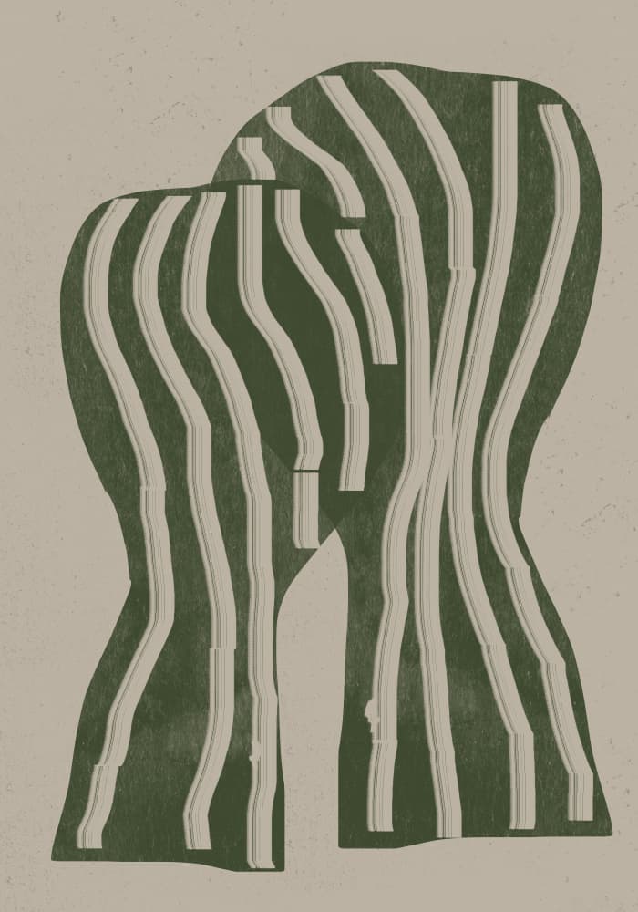 Curved Stripes by THE MIUUS STUDIO — canvas wall art