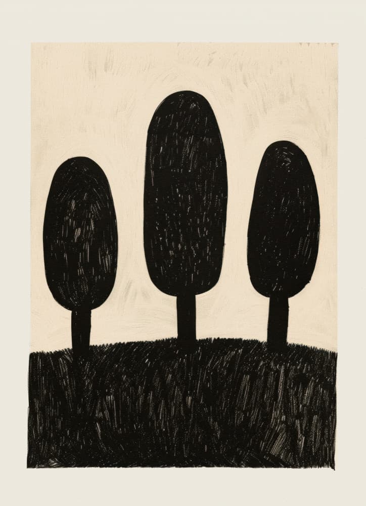Three Silent Shadows by Treechild — canvas wall art