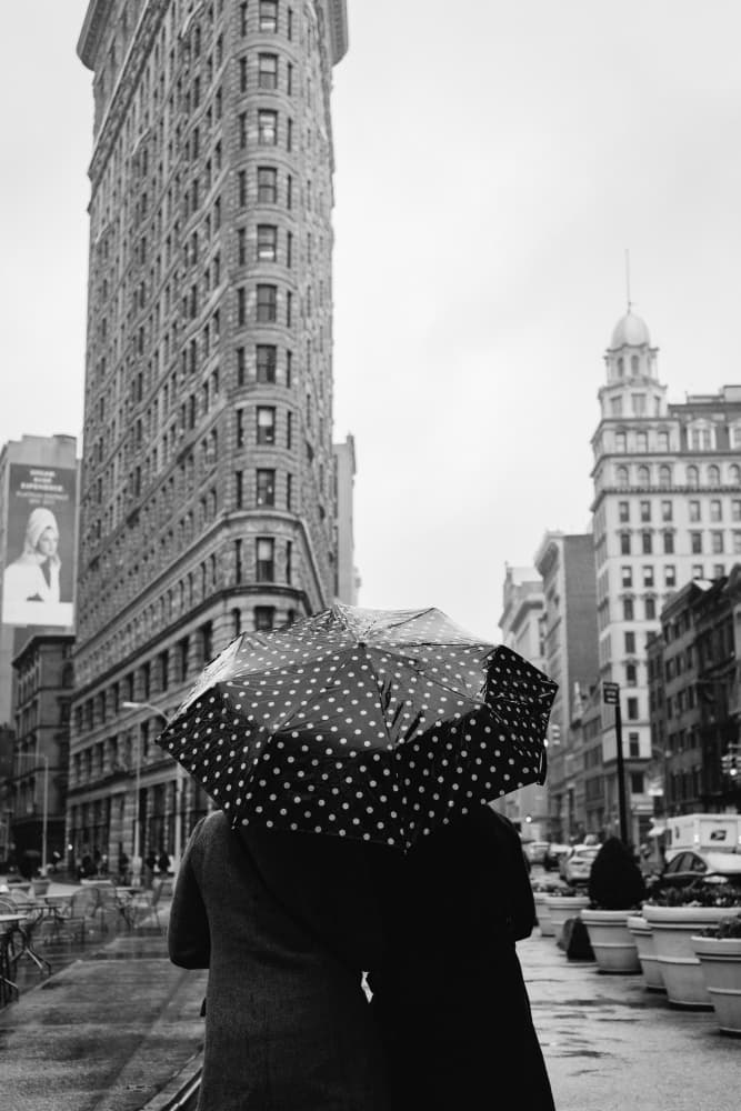 Flatiron Building Rainy Day by Bethany Young — canvas wall art