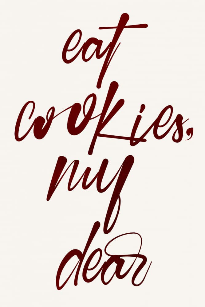 Eat Cookies, My Dear by Kubistika — canvas wall art