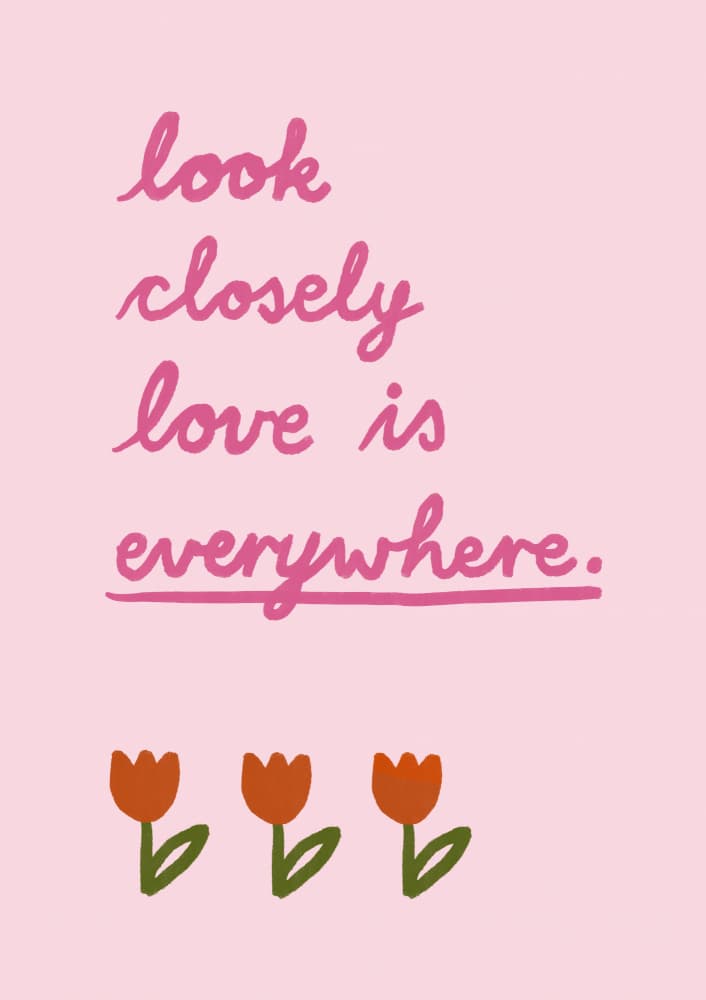 Love Is Everywhere Quote by Marina Alaburic — canvas wall art